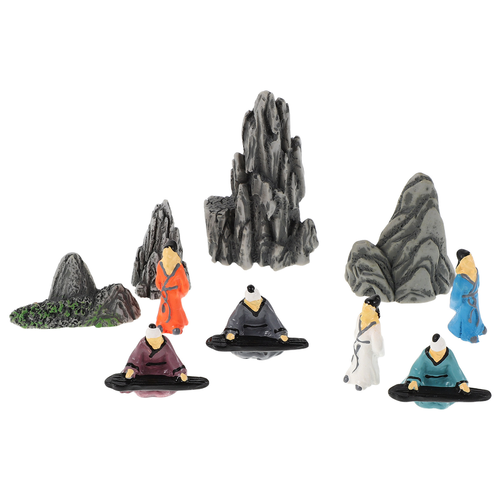 10Pcs Resin Miniature Chinese  - Bonsai Garden Landscape Design 评论和价格