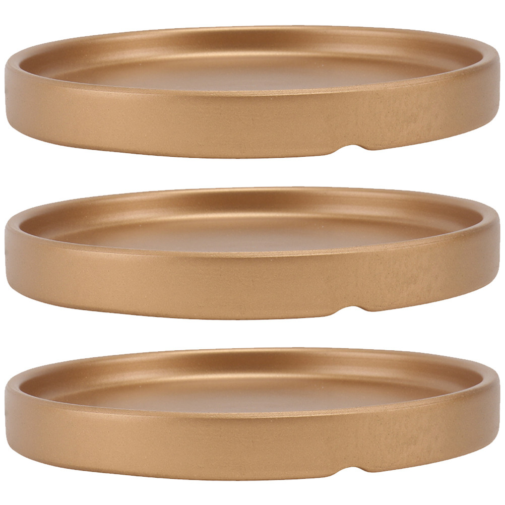 3Pcs Flower Pot Saucer Ceramic - Drip Tray Saucer 评论和价格
