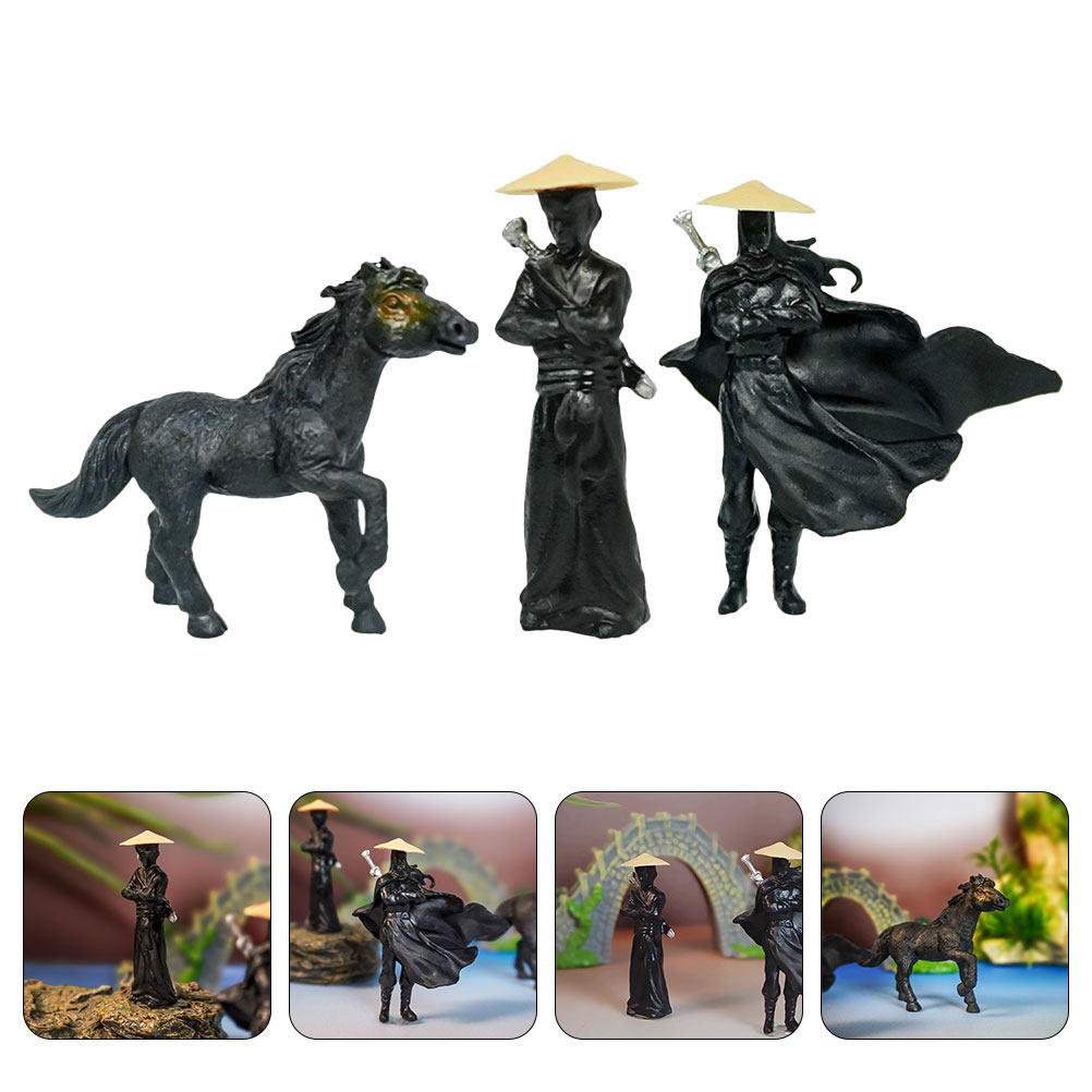 3Pcs Ancient Chinese Knight Sc - Bonsai Garden Art 评论和价格