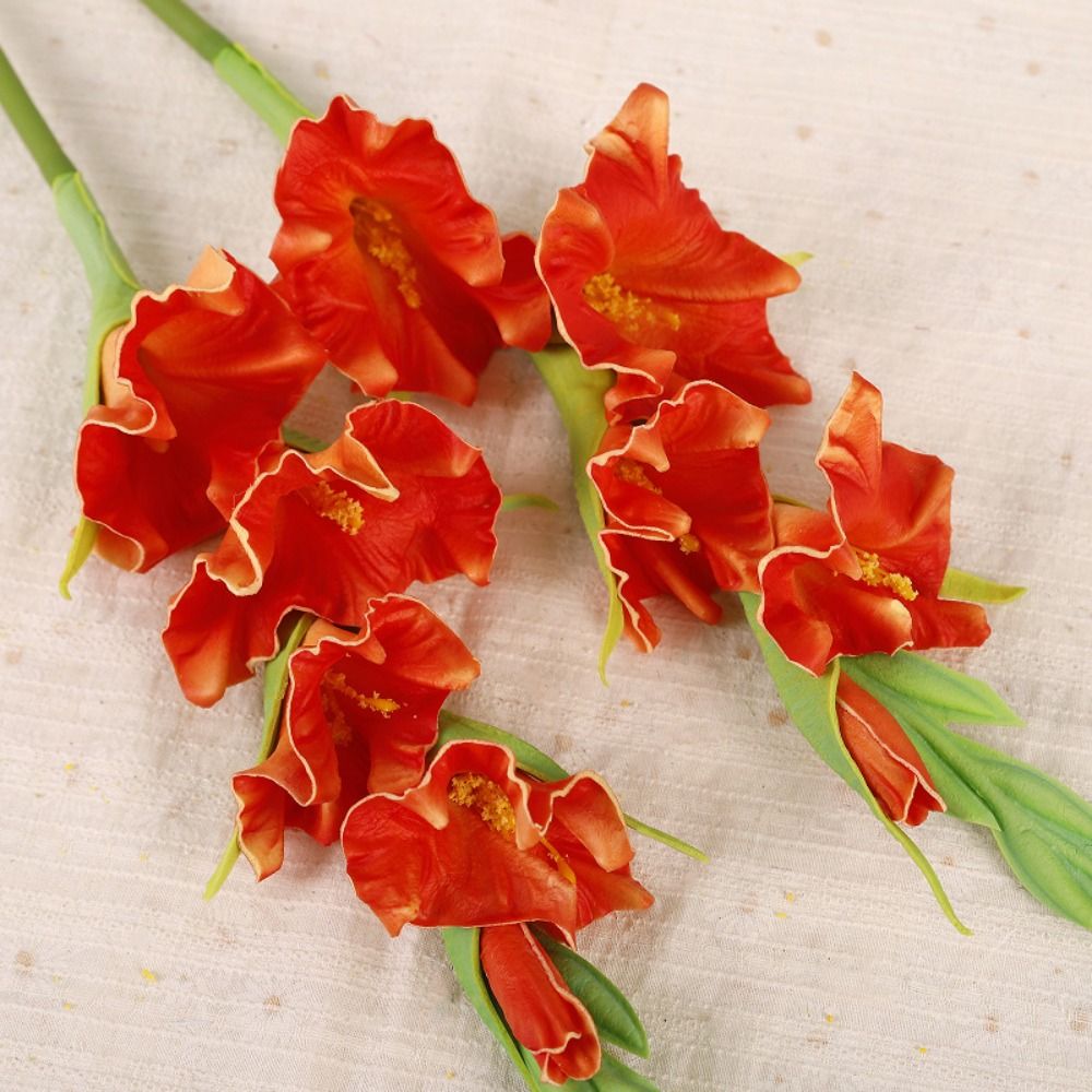 PU Artificial Gladiolus Branch - Bonsai Garden Art 评论和价格